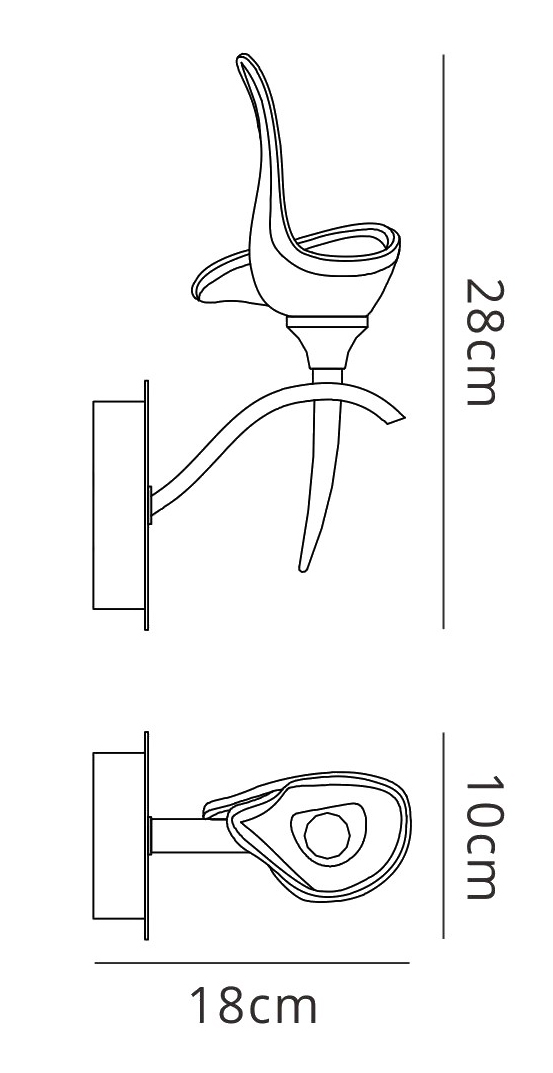 Viena Polished Chrome Wall Lights Mantra Armed Wall Lights